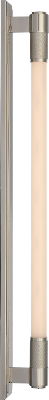 Barrett 30" Linear Bath Light | Polished Nickel | White Glass