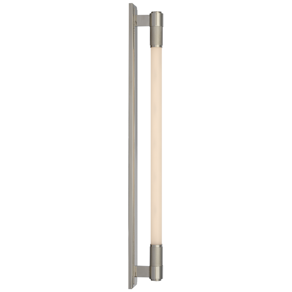Barrett 30" Linear Bath Light | Polished Nickel | White Glass