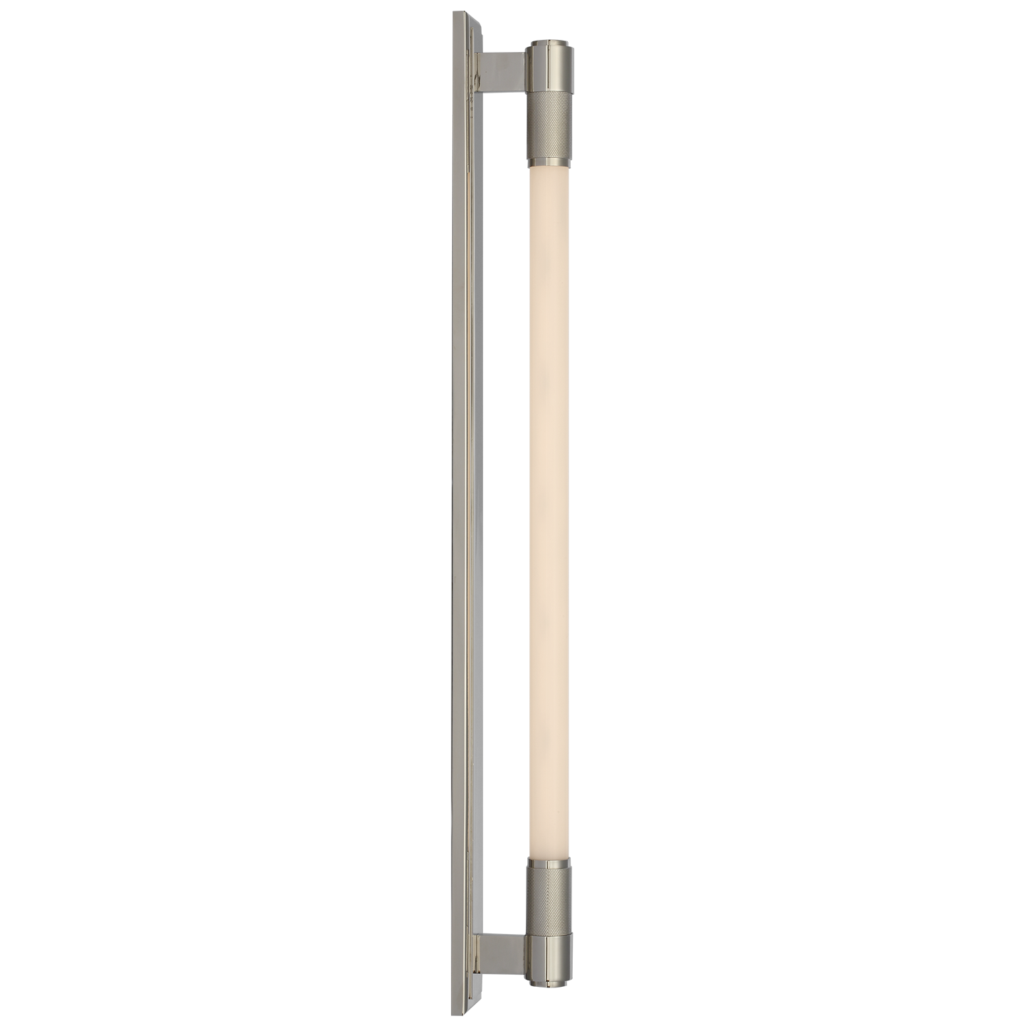 Barrett 30" Linear Bath Light | Polished Nickel | White Glass