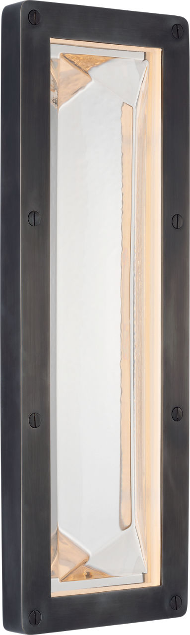 Rolland 16" Sconce | Bronze and Clear Glass