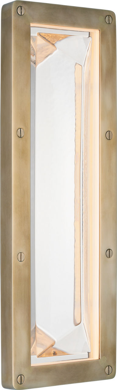 Rolland 16" Sconce | Natural Brass and Clear Glass