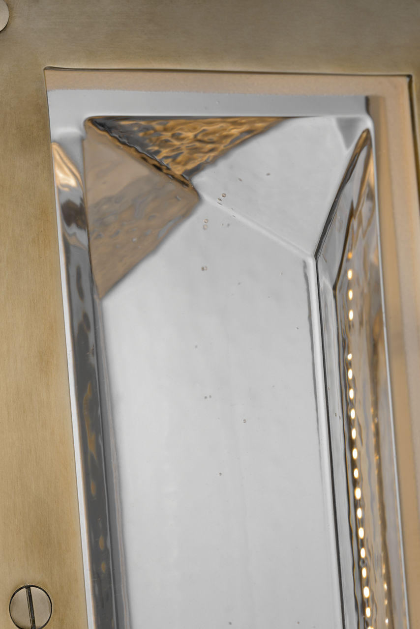 Rolland 16" Sconce | Natural Brass and Clear Glass