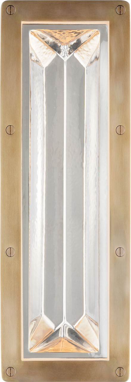 Rolland 16" Sconce | Natural Brass and Clear Glass