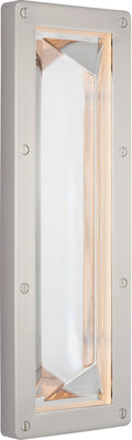 Rolland 16" Sconce | Polished Nickel and Clear Glass