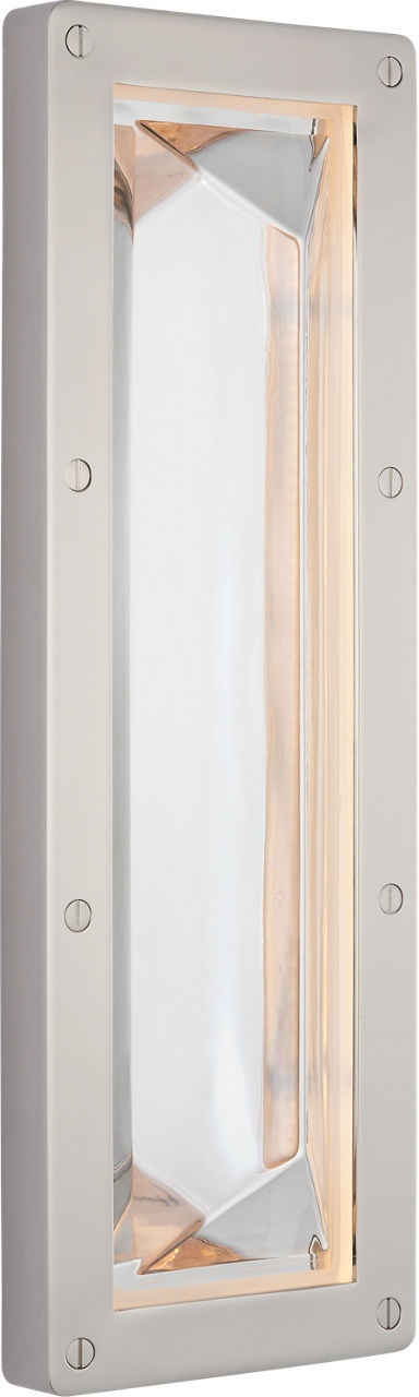 Rolland 16" Sconce | Polished Nickel and Clear Glass