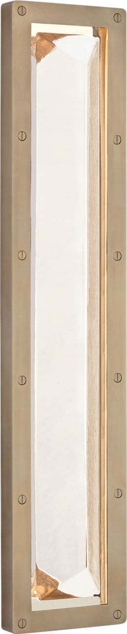 Rolland 27" Sconce | Natural Brass and Crystal