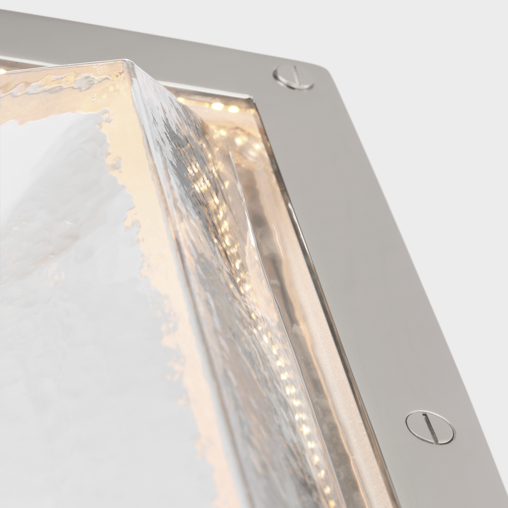 Rolland 27" Sconce | Polished Nickel and Crystal