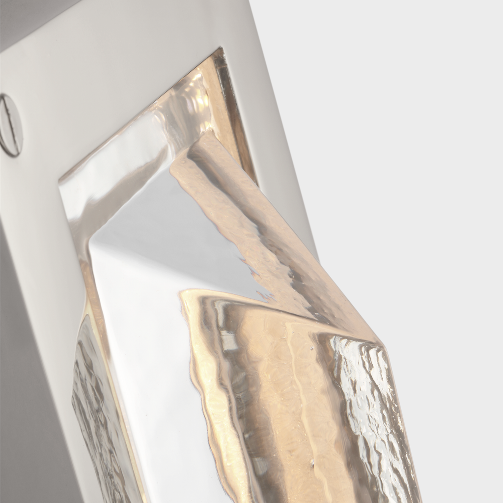 Rolland 27" Sconce | Polished Nickel and Crystal