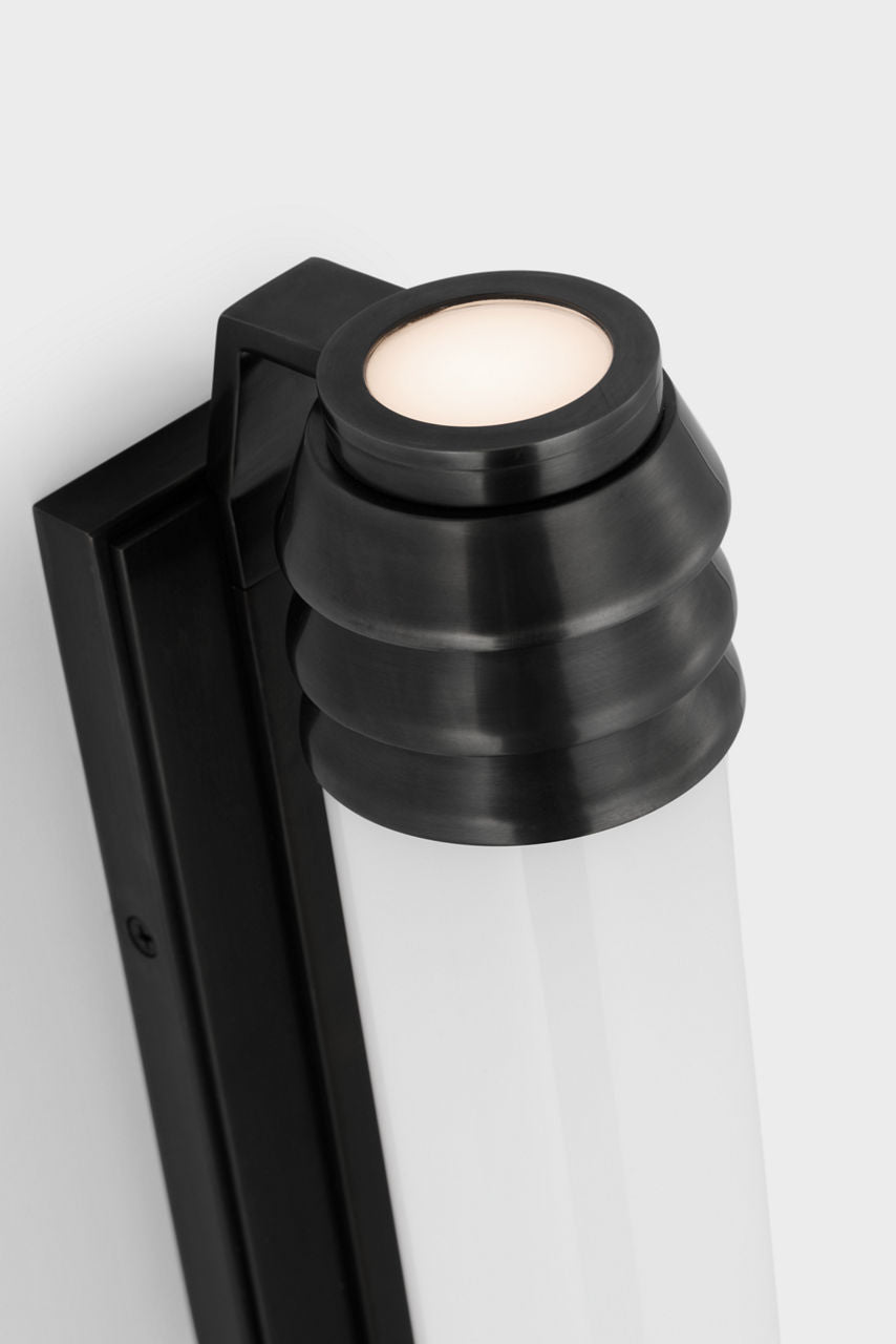 Chadwell 25" Sconce | Bronze | White Glass
