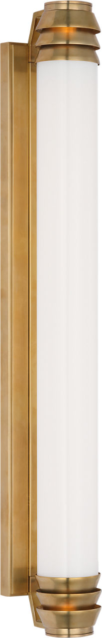 Chadwell 25" Sconce | Natural Brass | White Glass