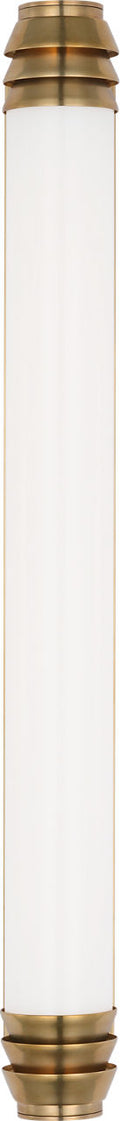 Chadwell 25" Sconce | Natural Brass | White Glass