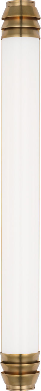 Chadwell 25" Sconce | Natural Brass | White Glass