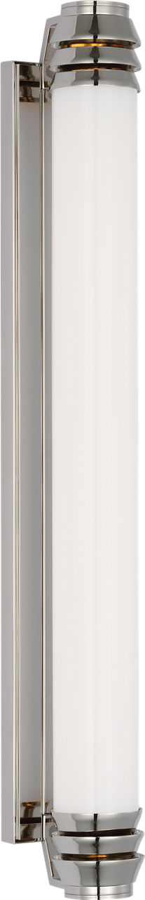 Chadwell 25" Sconce | Polished Nickel | White Glass