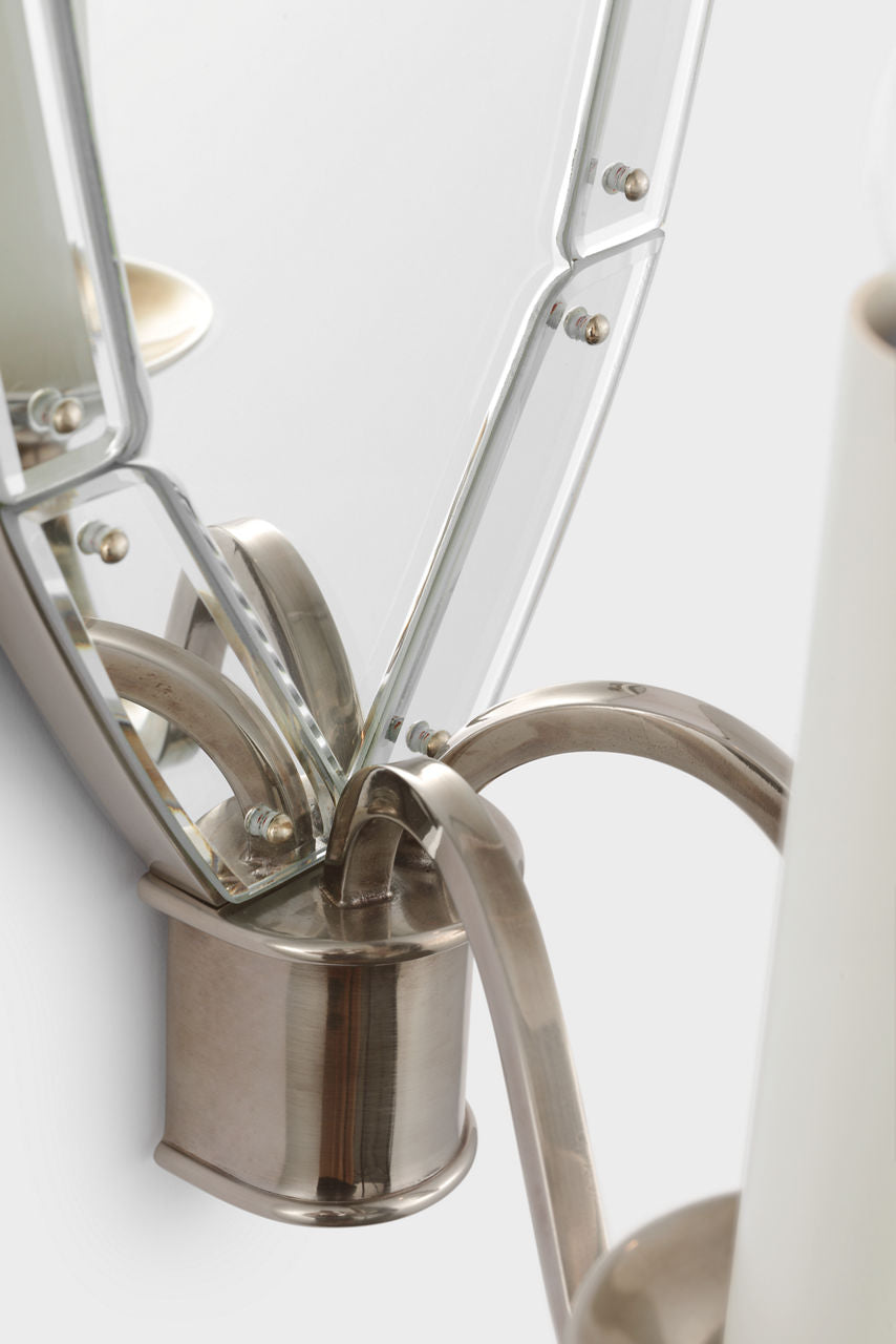 Adelaide Large Double Sconce | Mirror and Butler's Silver