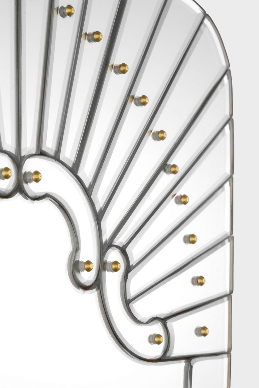 Adelaide Extra Large Double Sconce | Mirror and Natural Brass