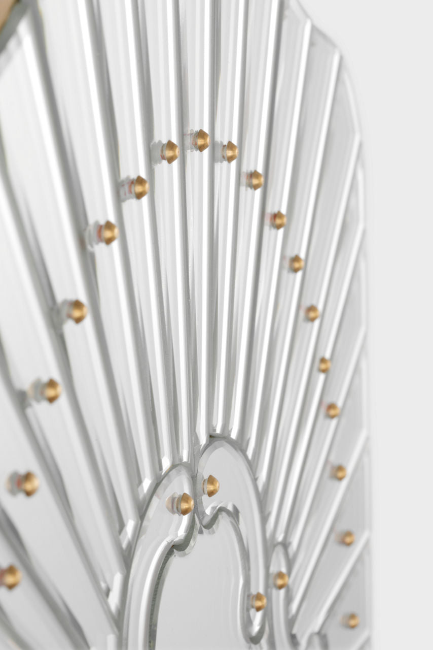 Adelaide Extra Large Double Sconce | Mirror and Natural Brass