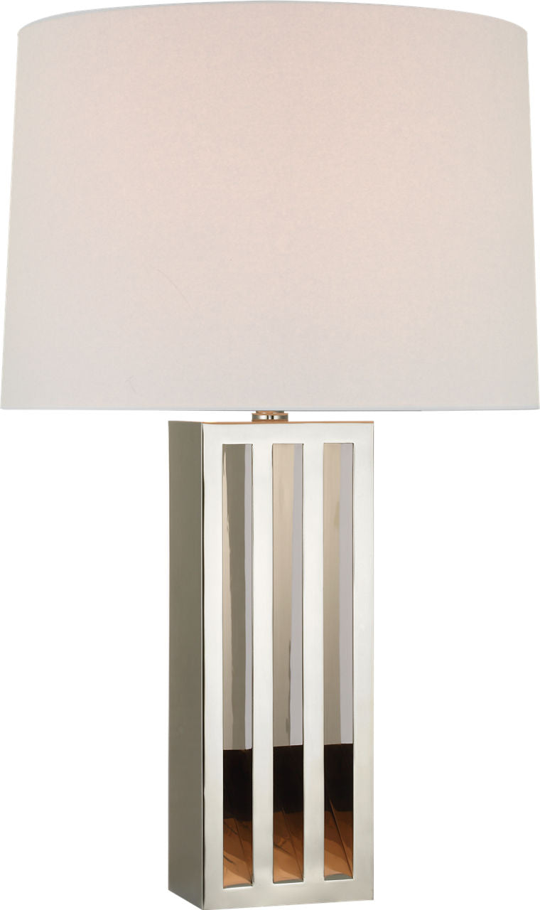 Penrose 29" Table Lamp | Polished Nickel | White Paper Shade