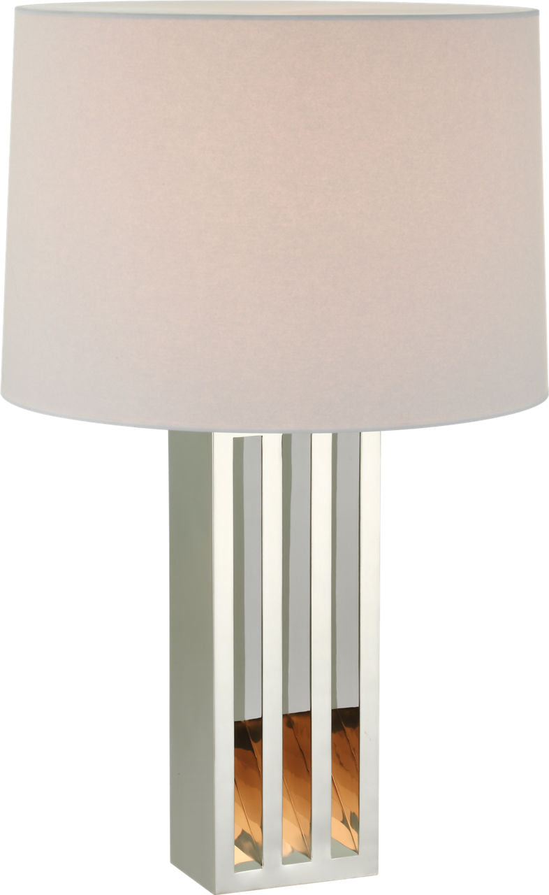Penrose 29" Table Lamp | Polished Nickel | White Paper Shade