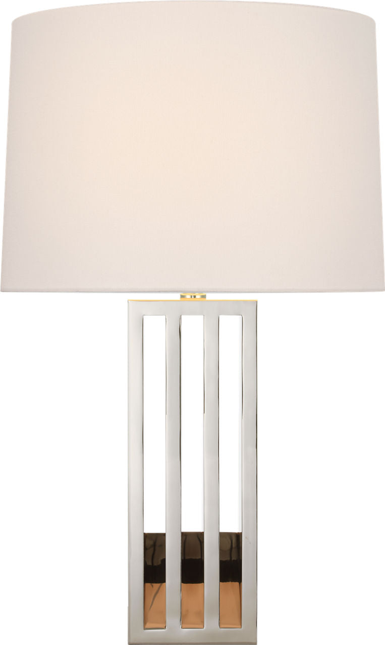 Penrose 29" Table Lamp | Polished Nickel | White Paper Shade