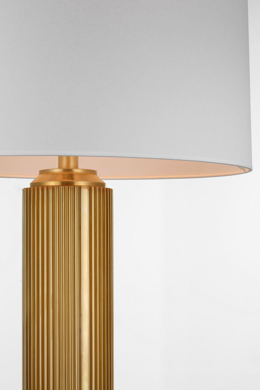 Langton 29" Table Lamp | Natural Brass | White Paper Shade