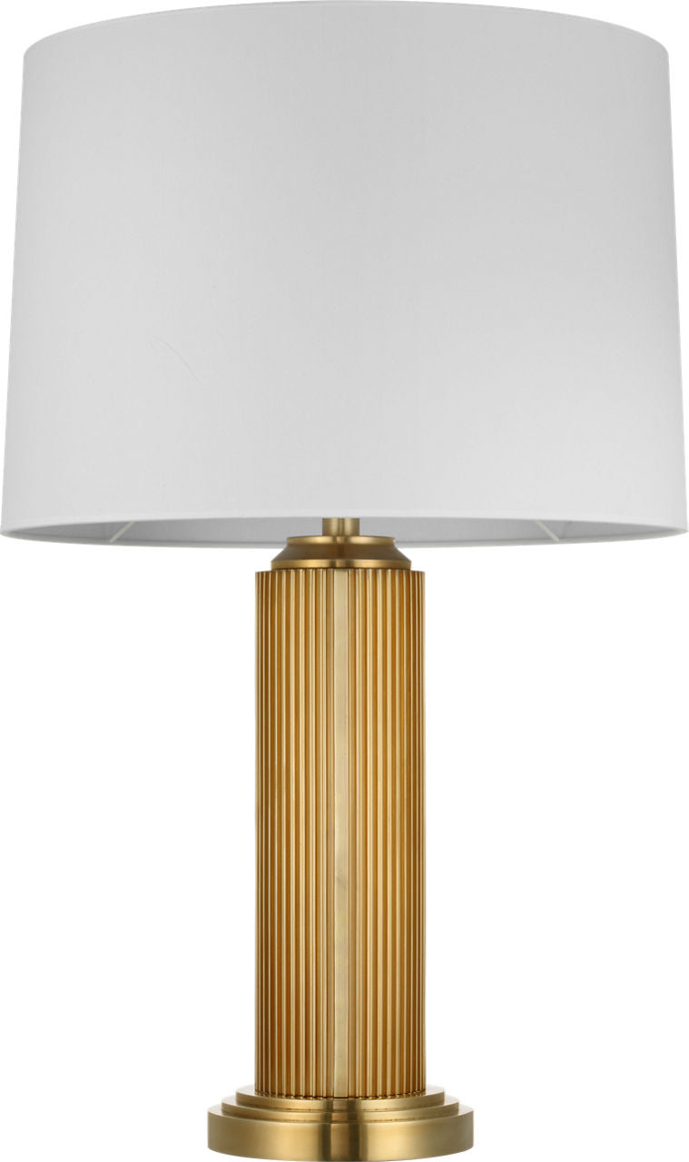 Langton 29" Table Lamp | Natural Brass | White Paper Shade