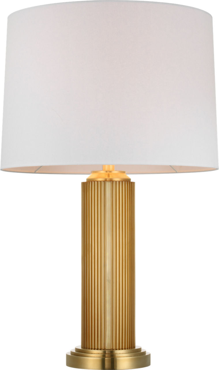 Langton 29" Table Lamp | Natural Brass | White Paper Shade