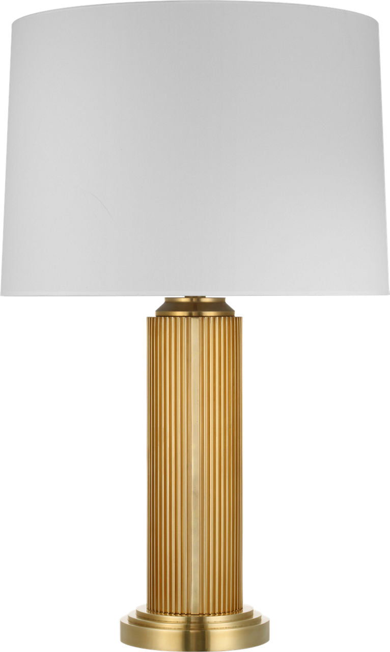 Langton 29" Table Lamp | Natural Brass | White Paper Shade