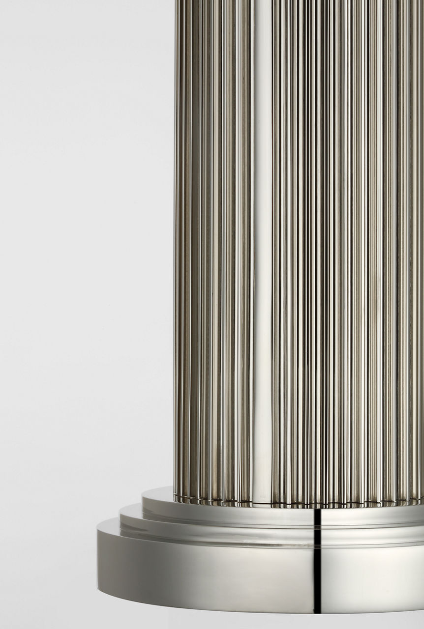 Langton 29" Table Lamp | Polished Nickel | White Paper Shade