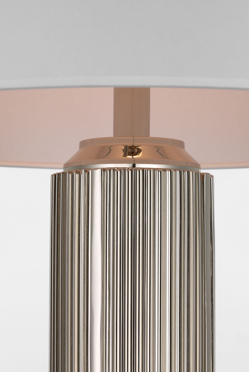 Langton 29" Table Lamp | Polished Nickel | White Paper Shade