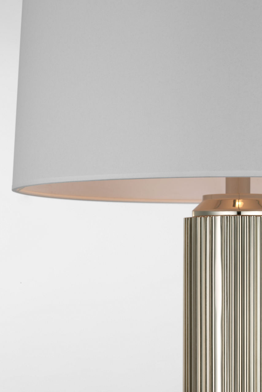Langton 29" Table Lamp | Polished Nickel | White Paper Shade