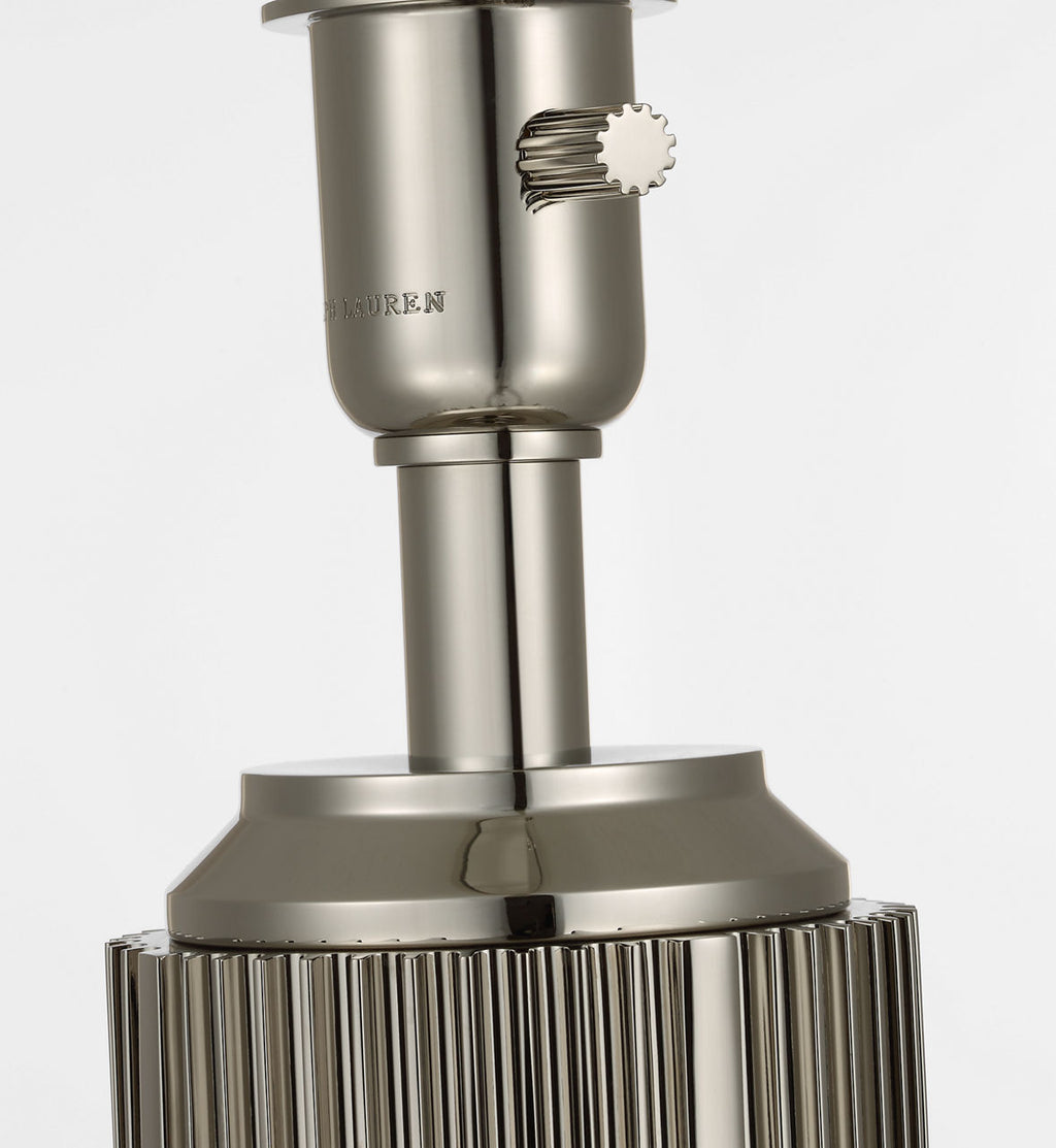 Langton 29" Table Lamp | Polished Nickel | White Paper Shade