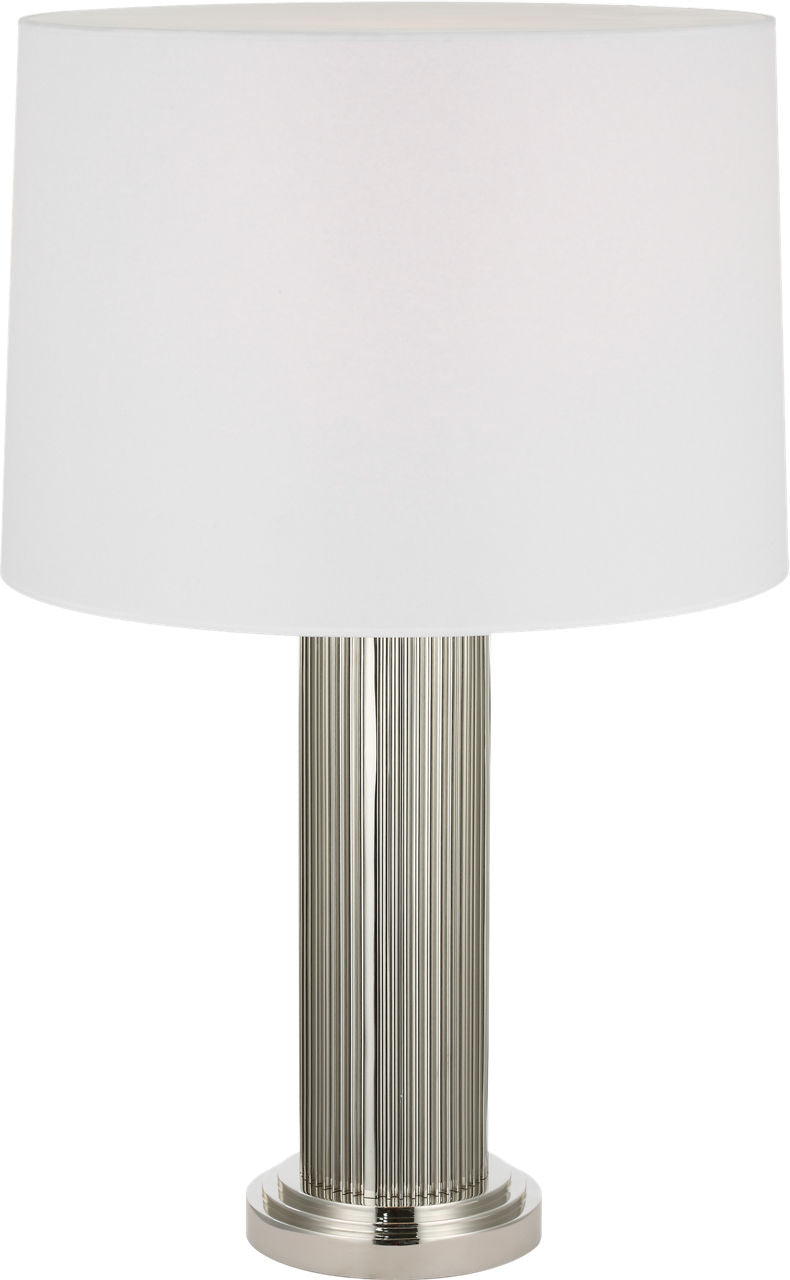 Langton 29" Table Lamp | Polished Nickel | White Paper Shade