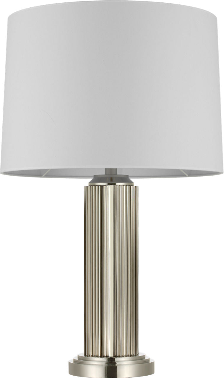 Langton 29" Table Lamp | Polished Nickel | White Paper Shade