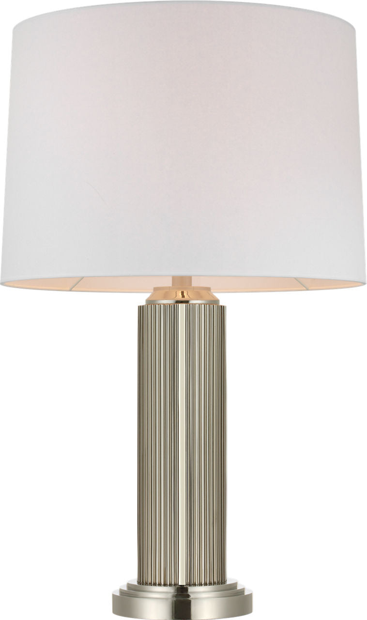 Langton 29" Table Lamp | Polished Nickel | White Paper Shade