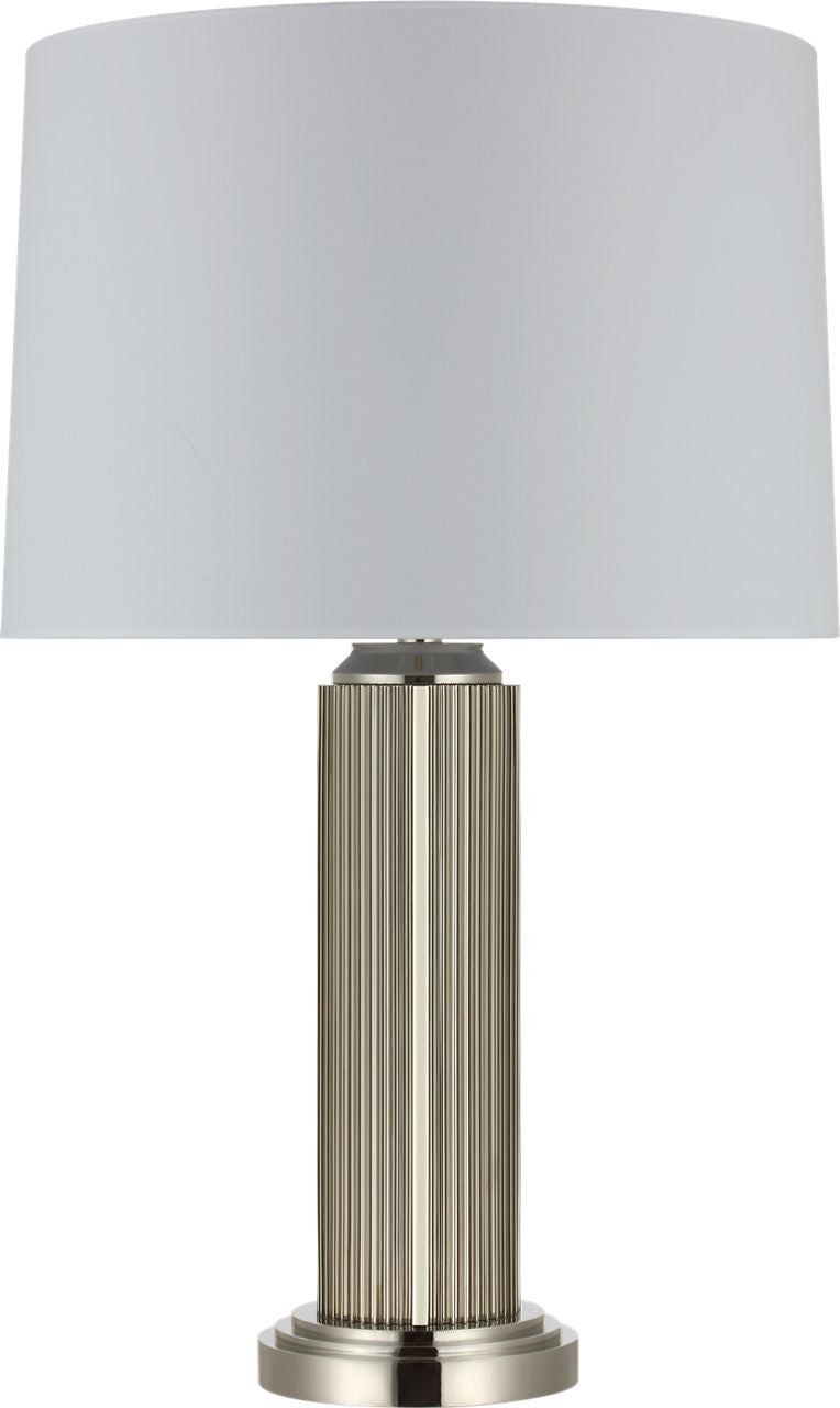 Langton 29" Table Lamp | Polished Nickel | White Paper Shade