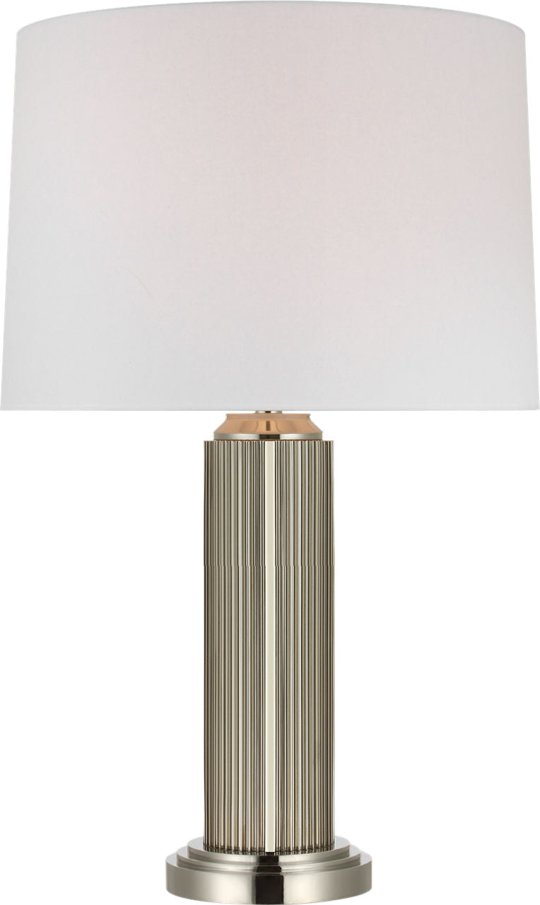 Langton 29" Table Lamp | Polished Nickel | White Paper Shade
