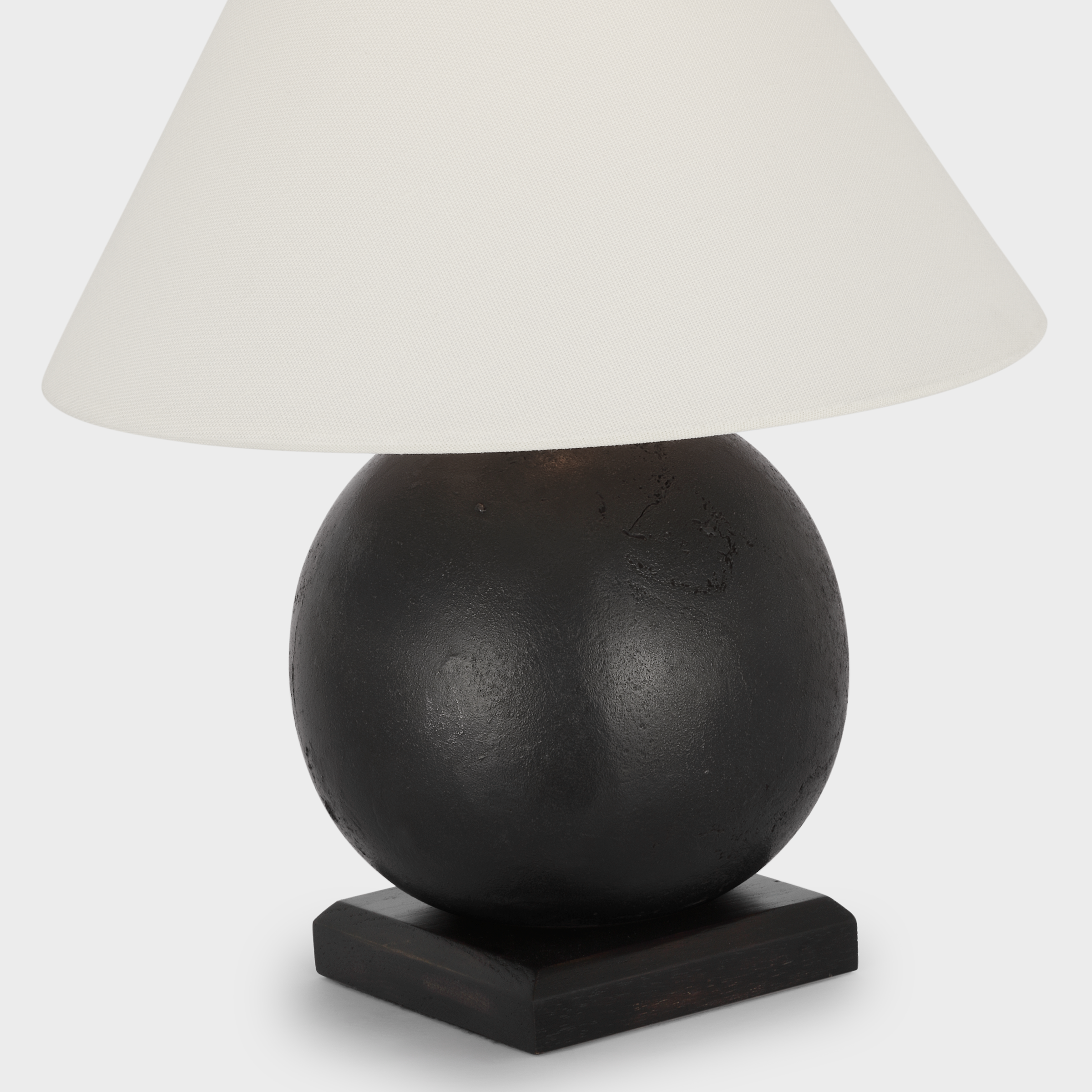 Hardwick 12" Accent Lamp | Museum Bronze and Black Ebony | Linen Shade