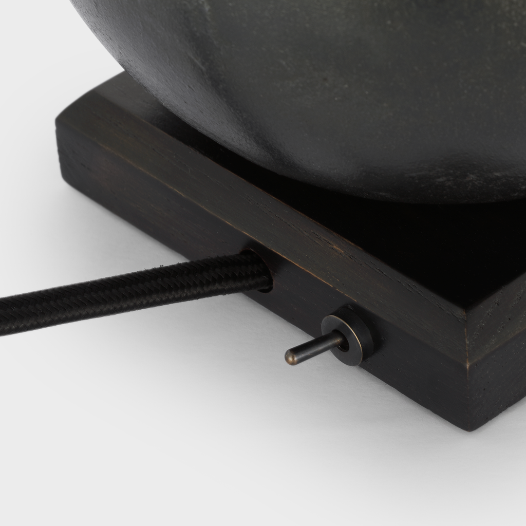 Hardwick 12" Accent Lamp | Museum Bronze and Black Ebony | Linen Shade