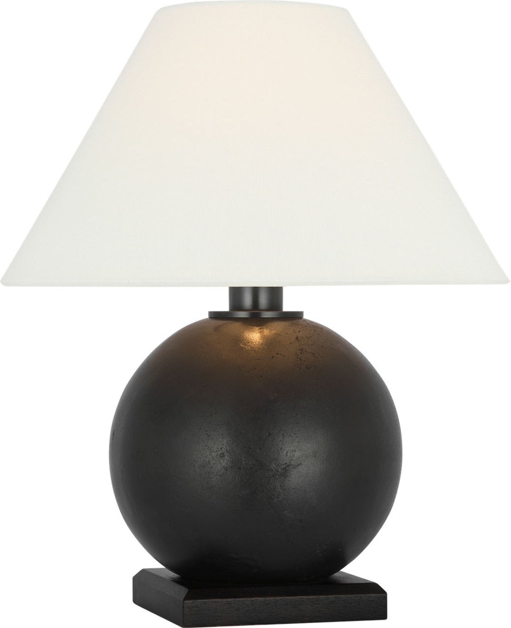 Hardwick 20" Table Lamp | Museum Bronze and Black Ebony | Linen Shade