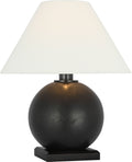 Hardwick 20" Table Lamp | Museum Bronze and Black Ebony | Linen Shade