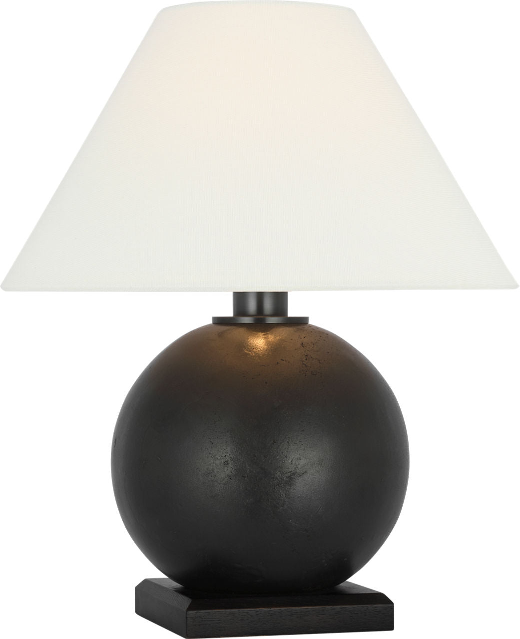 Hardwick 20" Table Lamp | Museum Bronze and Black Ebony | Linen Shade