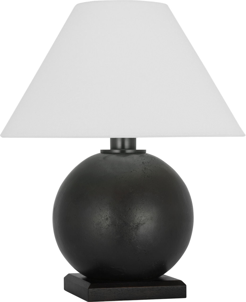Hardwick 20" Table Lamp | Museum Bronze and Black Ebony | Linen Shade