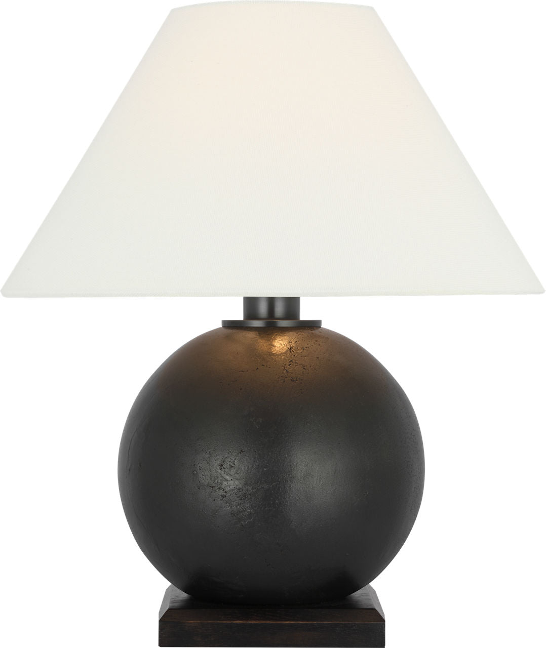 Hardwick 20" Table Lamp | Museum Bronze and Black Ebony | Linen Shade