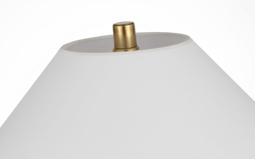 Modern Cordless Table Lamp | Natural Brass | Linen Shade
