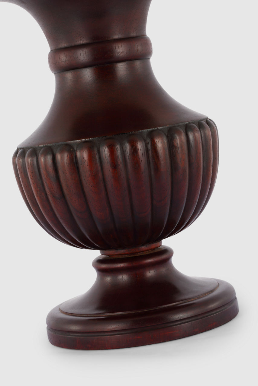Tisdale Large Table Lamp | Mahogany | Silk Box Pleat Shade
