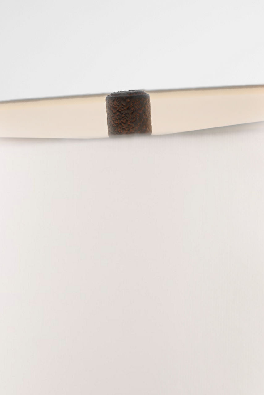 Halifax 28" Cordless Pierced Ceramic Table Lamp | Coconut | Linen Shade