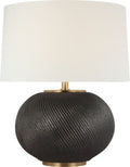 Mirelle Medium Table Lamp | Crystal Bronze | Linen Shade