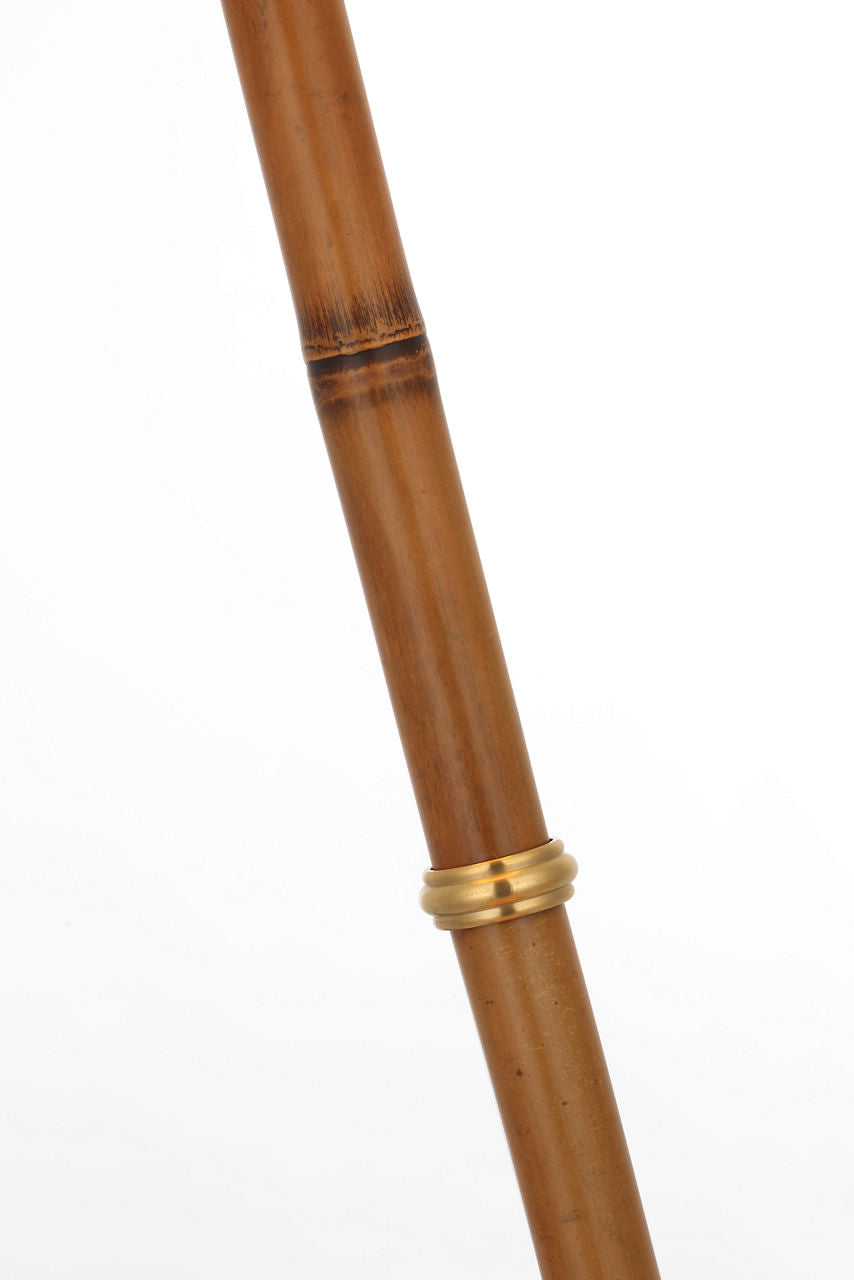 Dalfern 27" Cordless Desk Lamp | Waxed Bamboo and Natural Brass | Natural Brass Shade