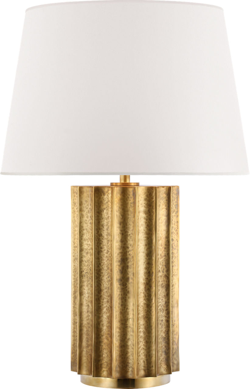 Kolber Medium Table Lamp | Natural Brass | White Paper Shade