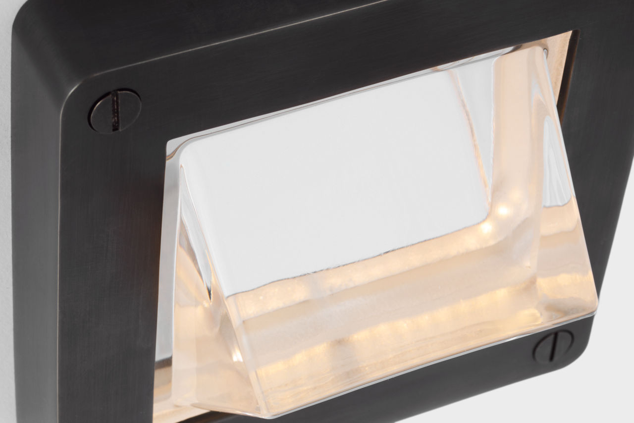 Rolland 5" Solitaire Flush Mount | Bronze and Clear Glass